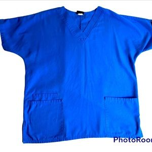 Cherokee royal blue scrub top see measurements